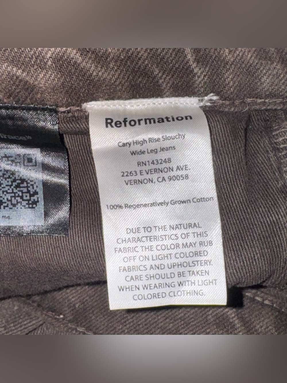 Reformation Cary High Rise Slouchy Wide Leg Jeans Brown Vintage Espresso Size 30 - Picture 11 of 15